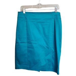 Worthington Teal Polynesian Blue Pencil Skirt